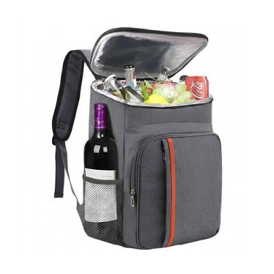 Mochila Térmica Viagem Impermeável com Bolsos e Alças Cinza