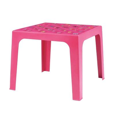 Mesa Infantil Mesinha Mor Kids Estampada com Alfabeto Rosa para Brincadeiras e Lanche