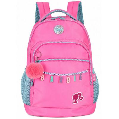 Mochila Luxcel MJ49971BB Poliéster Preto e Pink Infantil