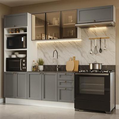 Cozinha Completa Vik 9 Portas 3 Gavetas MDP 270CM Madesa