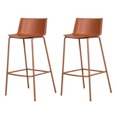 Fratini Kit 2 Banquetas Ipanema Alta 96 cm em Polipropileno Terracota