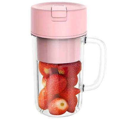Caneca Portátil Aquilae Misturadora de Frutas Recarregável USB Rosa 110V