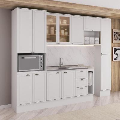 Cozinha Milla Unity 12 Portas 3 Gavetas MDF 290CM Branco Carraro