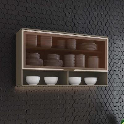 Armário Aéreo de Cozinha Lora 120CM 1 Porta MDF Basculante Duna Casa 812
