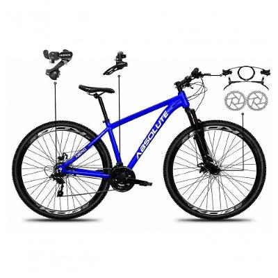 Bicicleta Nero 6 Mountain Bike Aro 29 Quadro Alumínio 21 Marchas Disco Hidráulico Absolute Azul