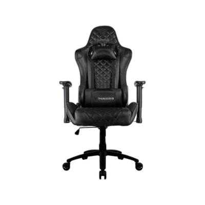 Cadeira Gamer TGC12 Thunderx3 Couro Sintetico Encosto Reclinavel Almofadas Cervical Lombar Preta