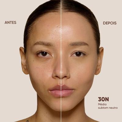 Base Líquida Soft Radiance Alta Cobertura Acabamento Radiante 30N Mascavo