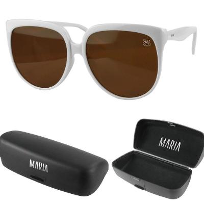 Óculos de Sol Orizom Maria Acetato Branco Proteção UV Feminino