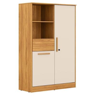 Armário Multiuso Neo 2 Portas 2 Prateleiras MDP 90,2CM Off White Demóbile