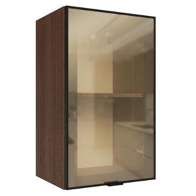 Armário Aéreo de Cozinha G254007KPRRF 40CM 1 Porta MDF-MDP Giratória Rustic-preto Madesa