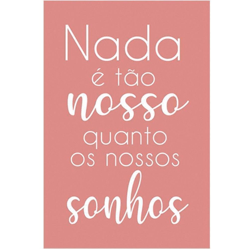 Kit Placas Quadros Decorativos 3 pçs MDF 30x45 Coração Rose - 2