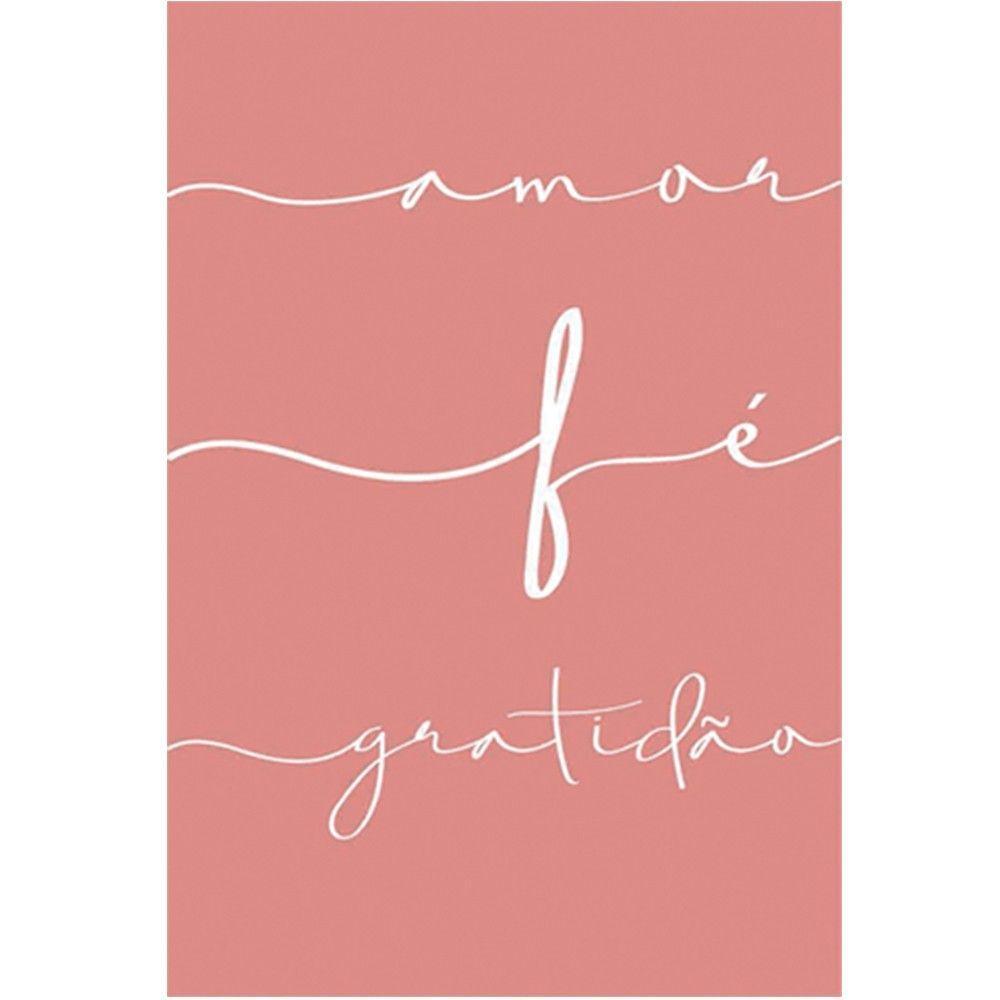 Kit Placas Quadros Decorativos 3 pçs MDF 30x45 Coração Rose - 4