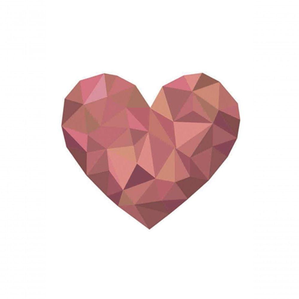 Kit Placas Quadros Decorativos 3 pçs MDF 30x45 Coração Rose - 5