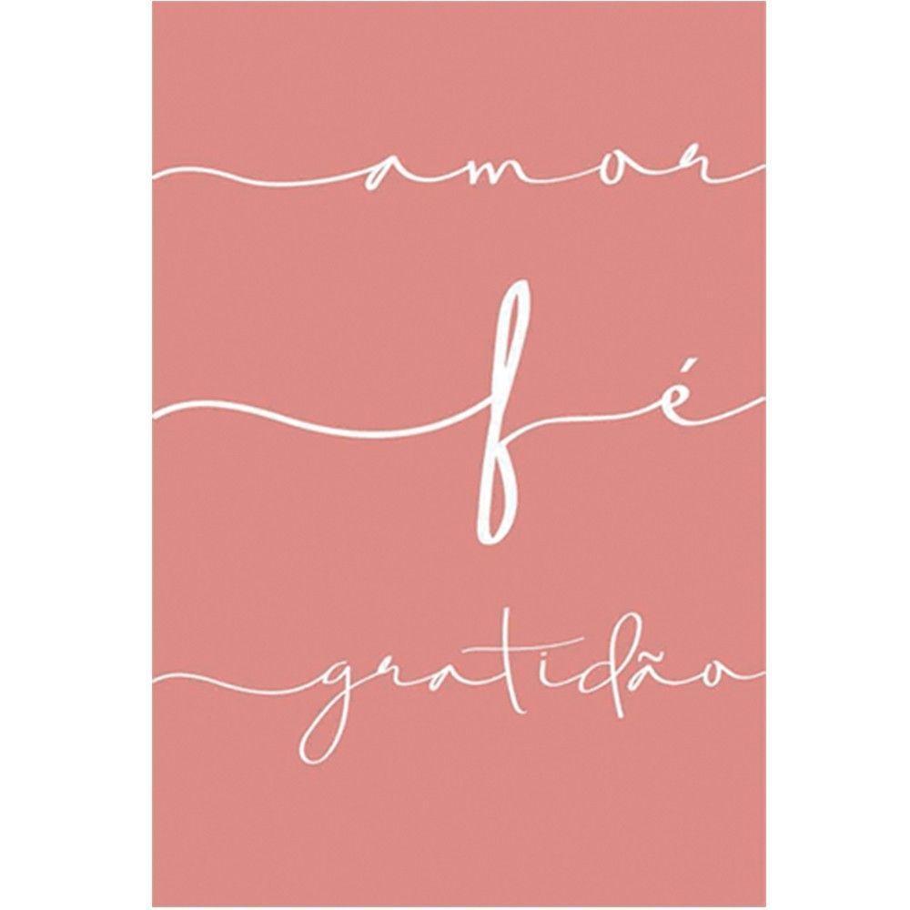 Kit Placas Quadros Decorativos 3 pçs MDF 30x45 Coração Rose - 7