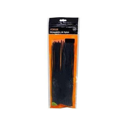 Abraçadeira de Nylon 53cm X 12,7mm Fixação e Organização Preto Foxlux 25 Peças