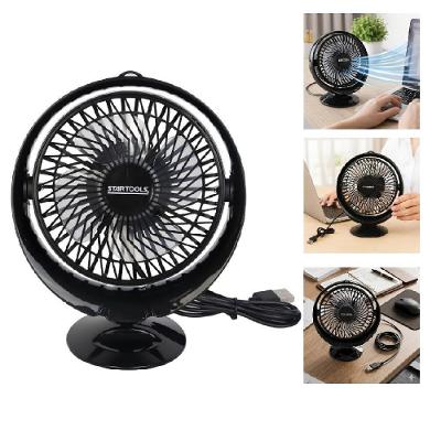 Mini Ventilador de Mesa 75W 3 Pás Preto Turbo Portátil Silencioso Bivolt