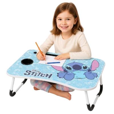 Mesa de Atividades Infantil Dobrável Lilo Stitch Multiuso Suporte Notebook Bandeja Cafe da Manha