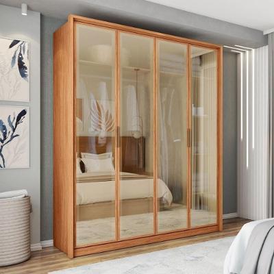Guarda Roupa Casal Charm Reflex 1.8 4 Portas 4 Gavetas MDP Freijó Casah