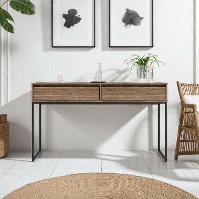 Aparador Buffet Industrial Moderno 2 Gavetas MDP 110CM Preto Casah