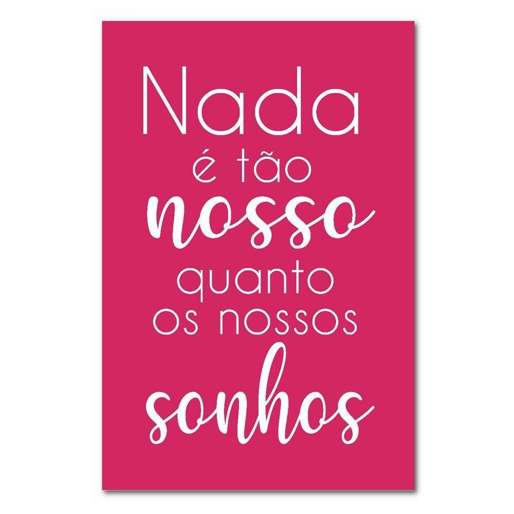 Kit Placas Quadros Decorativos 3 pçs MDF 20x30 Coração Rosa - 8