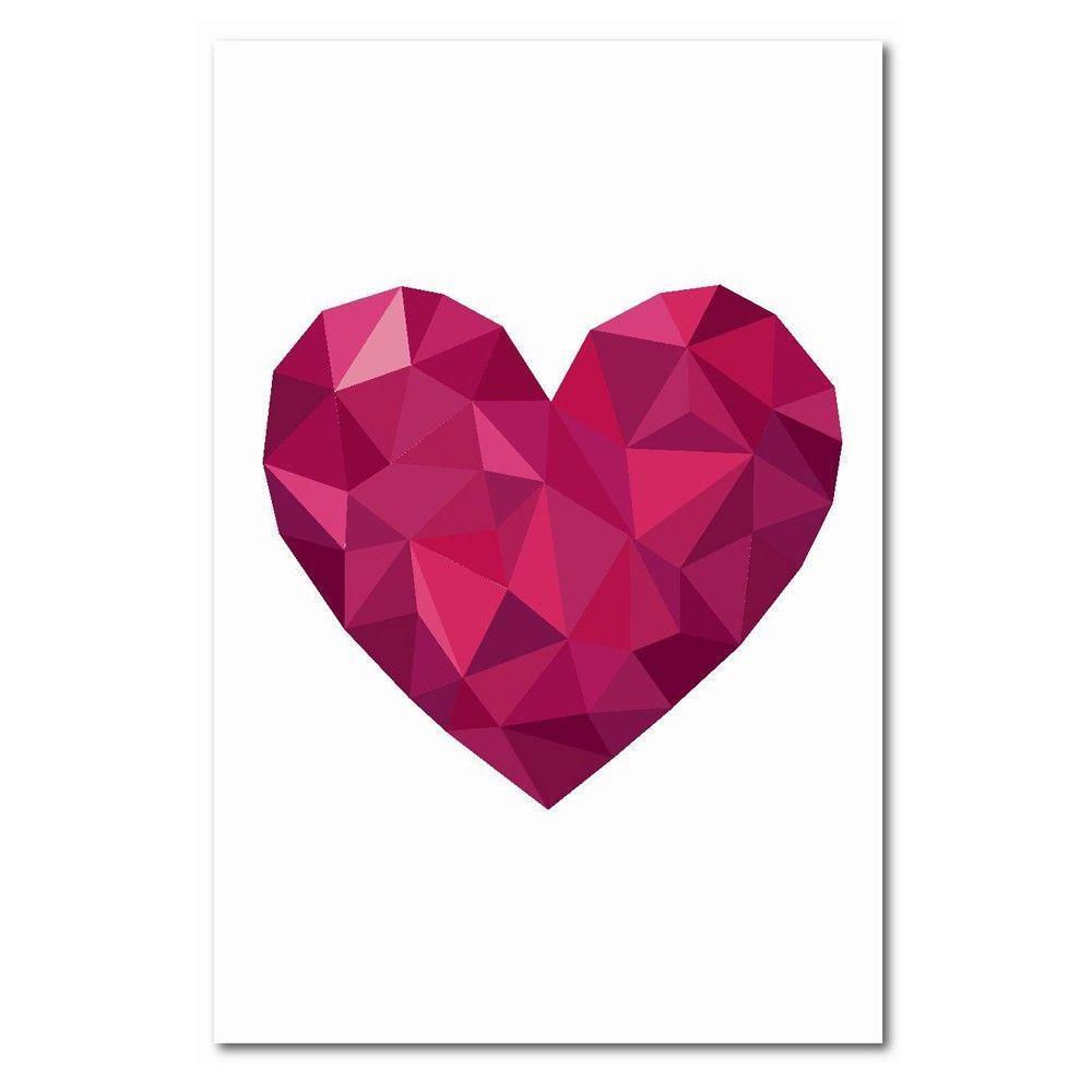 Kit Placas Quadros Decorativos 3 pçs MDF 20x30 Coração Rosa - 10