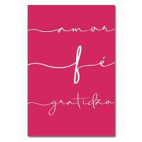 Kit Placas Quadros Decorativos 3 pçs MDF 20x30 Coração Rosa - 3