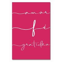 Kit Placas Quadros Decorativos 3 pçs MDF 20x30 Coração Rosa - 9