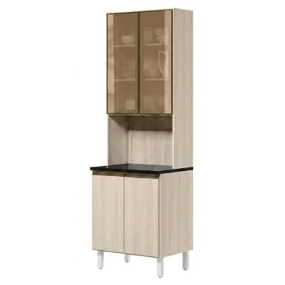 Paneleiro Kali Premium 4 Portas 3 Prateleiras MDF 70CM Bianco Toq Nicioli