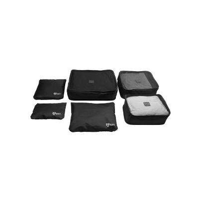 Kit Organizador de Mala para Viagem Quati Travel Oxford Preto 6 Pecas