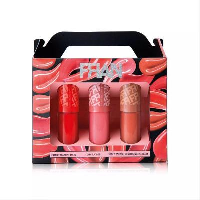 Kit de Gloss Labial Glosslicious com Efeito Vinílico 3D Transparente Franciny Ehlke