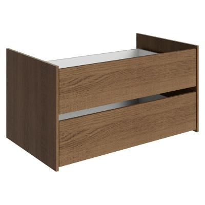 Kit Duas Gavetas para Guarda Roupa Modulado Neo MDP Corrediças Telescópicas Rustic Madesa 77CM