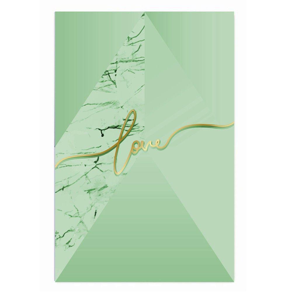 Kit Placas Quadros Decorativos 3 pçs MDF 20x30 Formas Verde - 6