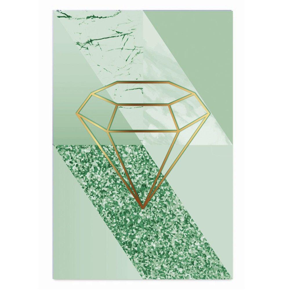 Kit Placas Quadros Decorativos 3 pçs MDF 20x30 Formas Verde - 9