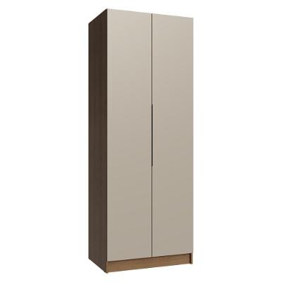 Guarda Roupa Modulado Neo 2 Portas de Bater 4 Gavetas MDP Rustic-crema Madesa 80CM