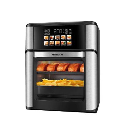 Fritadeira Air Fryer Forno Oven sem Óleo Mondial 14L 2000W Preto Prata 220V