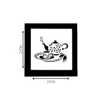 Kit Com 3 Quadros Para Cozinha 100% Mdf (21x21) Modelo 2 - 2