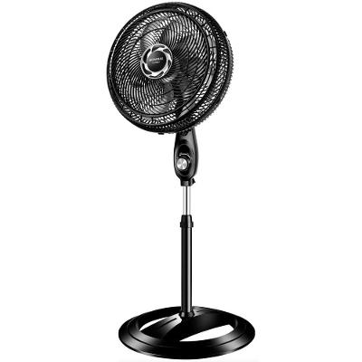 Ventilador de Coluna Mondial 140W 40cm 8 Pás 3 Velocidades Preto Prata 110V