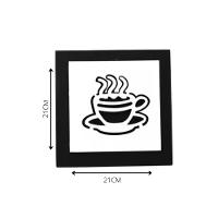 Kit Com 3 Quadros Para Cozinha 100% Mdf (21x21) Modelo 1 - 2