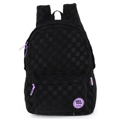 Mochila de Costas Juvenil Luxcel Up4you Chenille Aveludada 18" Preto