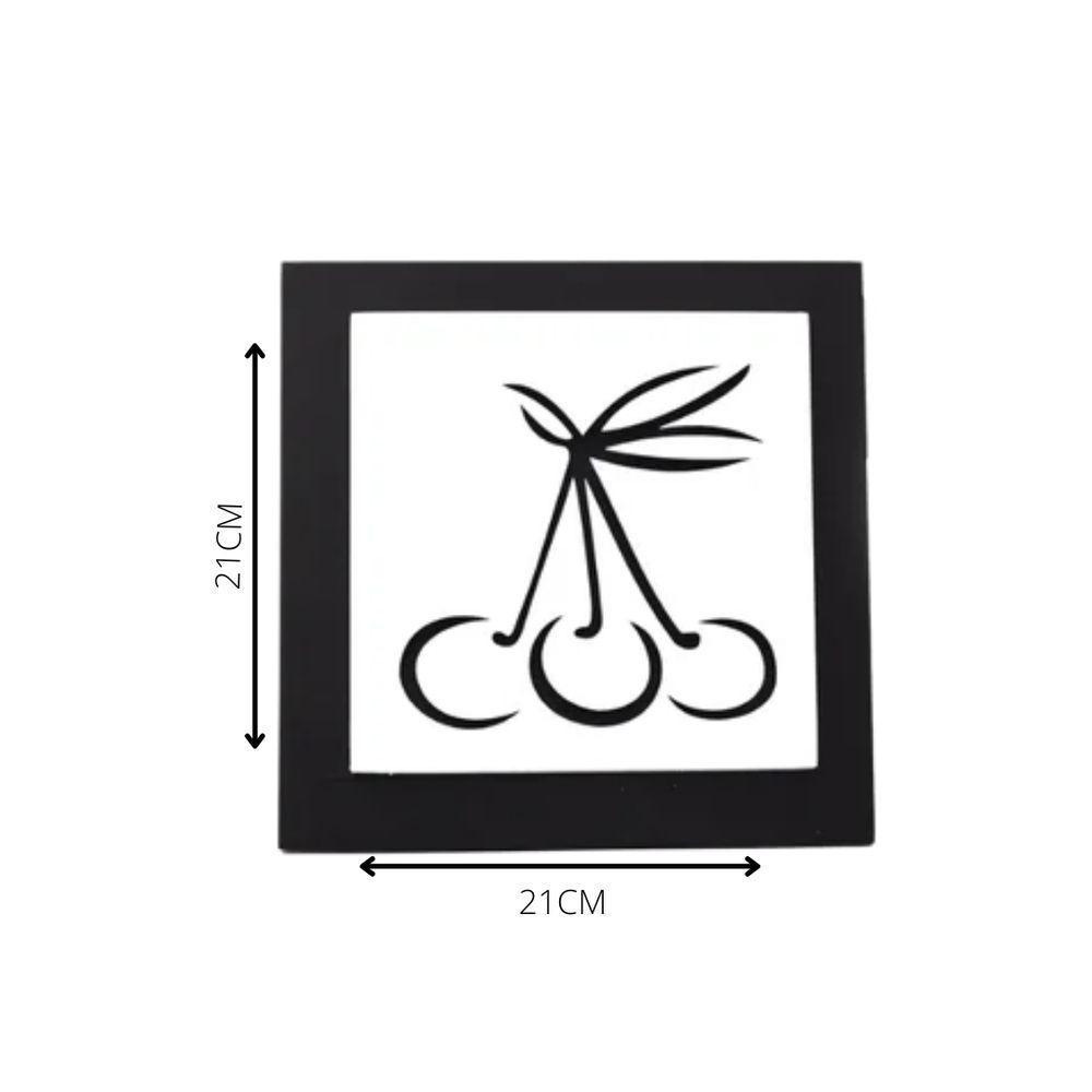 Kit Com 3 Quadros Para Cozinha 100% Mdf (21x21) Modelo 3 - 2