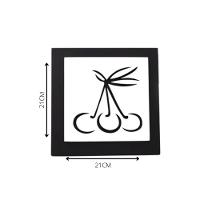 Kit Com 3 Quadros Para Cozinha 100% Mdf (21x21) Modelo 3 - 2