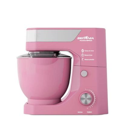 Batedeira Planetária Britânia BBPE02A 5L 900W 12 Velocidades Rosa 110V