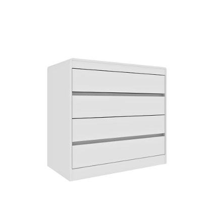 Cômoda Espanha 4 Gavetas MDF Puxador MDF Neve Tcil Móveis