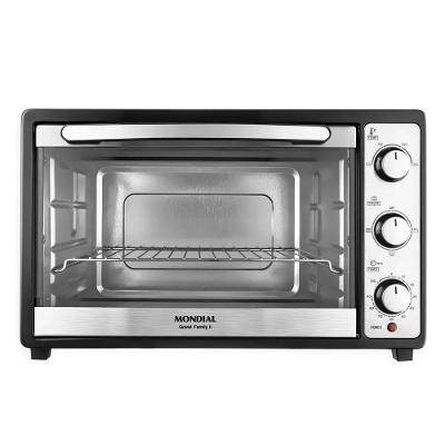 Forno Elétrico de Bancada Mondial FRN-60-BI 60L 1800W Grill Luz Interna Preto Inox 110V