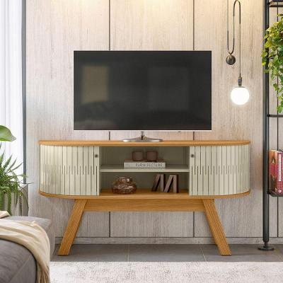 Bancada para TV Atlanta 55" 136CM MDP com Nichos Cumaru Opala
