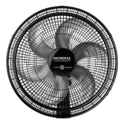 Ventilador de Mesa Mondial 140W 40cm 6 Pás 3 Velocidades Preto e Prata Super Power VSP-40-B 220V