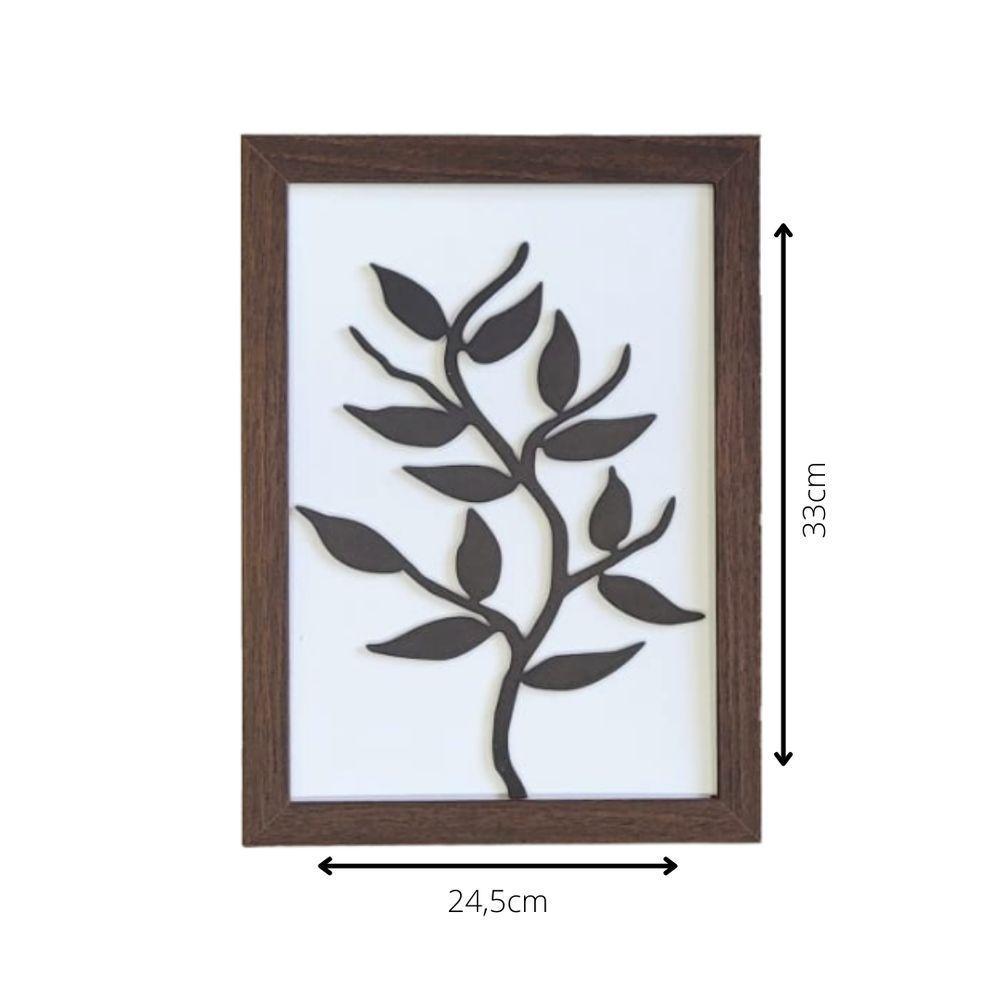 Kit Com 3 Quadros Personalizados Em Mdf (33x24,5) Kit 3 Quadros 2 - Marrom - 3