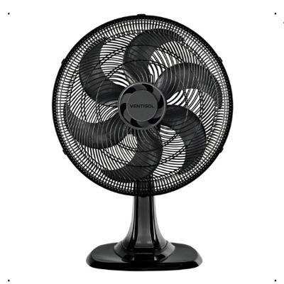 Ventilador de Mesa Ventisol 80W 40CM 6 Pás 3 Velocidades Preto Bivolt