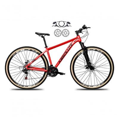 Bicicleta Aro 29 Absolute Nero 5 Alumínio Freio Hidráulico 24v Garfo Suspensão Mountain Bike vermelho 19