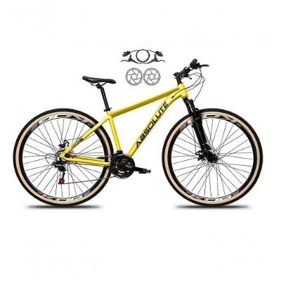 Bicicleta Aro 29 Absolute Nero 5 Alumínio Freio Hidráulico 24v Garfo Suspensão Mountain Bike Amarelo 21
